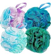 Fu Store Loofah Sponge Shower Loofahs 4 Colors Bath Sponges Body Scrubbers | Mesh Balls 60g Luffa...