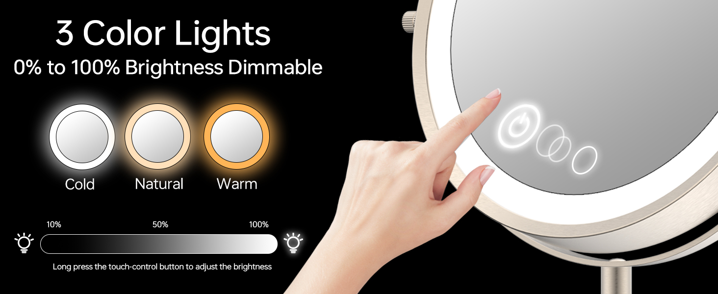 Height Adjustable Makeup Mirror