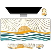 AIMSA Large Gaming Mouse Pad Set, Keyboard Wrist Rest Support + Extended Mouse Pad + Mouse Wrist ...