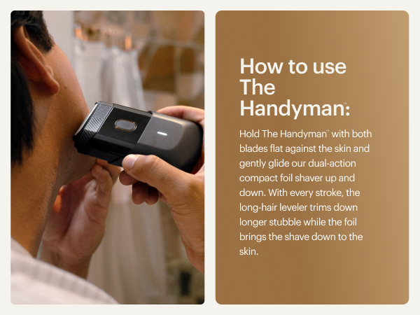 manscapes chairman electric face foil shaver stubble guard trimmer smooth stainless steel