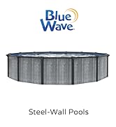 Blue Wave San Pedro 24-ft Round 52-in Deep 6-in Top Rail Above Ground Steel Wall Swimming Pool