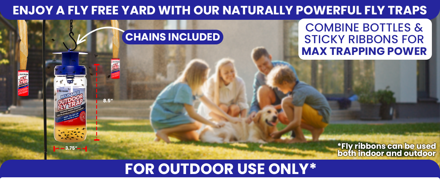 Enjoy a fly free yard with our naturally powerful fly catcher outdoor. Fly traps outdoor hanging