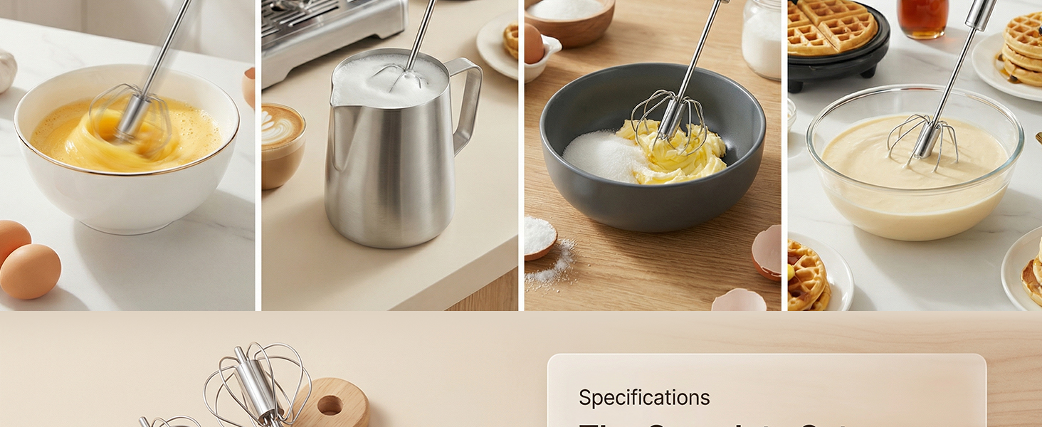 Li&amp;amp;Zhao 2-Pack Automatic Whisk