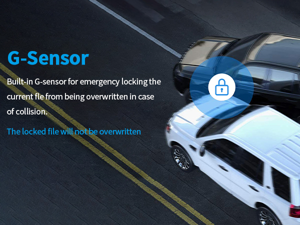  front rear dashcam g-sensor