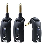 WENTELMUSIC A9 Wireless Guitar System - 2.4GHz, 24-bit 48KHz Audio, 100ft Range, No Latency, 4-Ho...