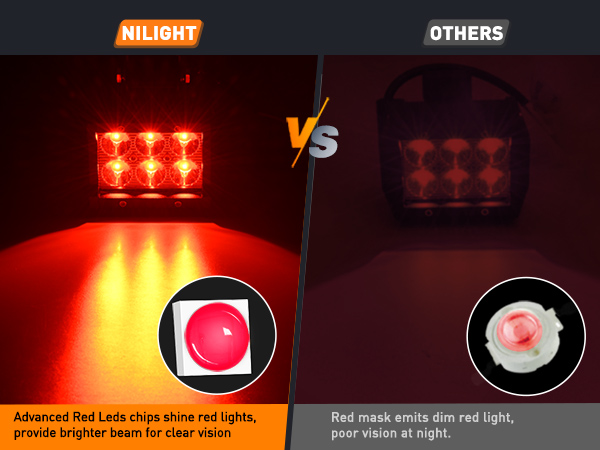 Red light pods Hunting Lights led fog lights for trucks led spot lights for trucks off road