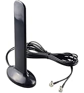 Dual TS9 Antenna 12dBi 4G/LTE/5G Magnetic Base 700-5900MHz Omni Antenna with Cable(2M/6.56FT) for...