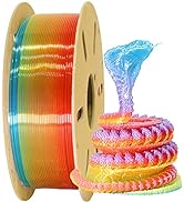 MIKA3D Clear Rainbow Fast Color Change Multi Colored PLA 3D Printing Filament, Widely Fit for 3D ...