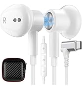 USB C Headphone Right Angle,Magnetic Wired Earbuds for iPhone 17 Pro Max 16 15 17e 16e,In Ear Hif...