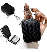 Fofvccv Earbud Case, Headphone Storage Case for AirPods 4/1/2/3/Pro 2, Leather Plaid Zipper Carry...