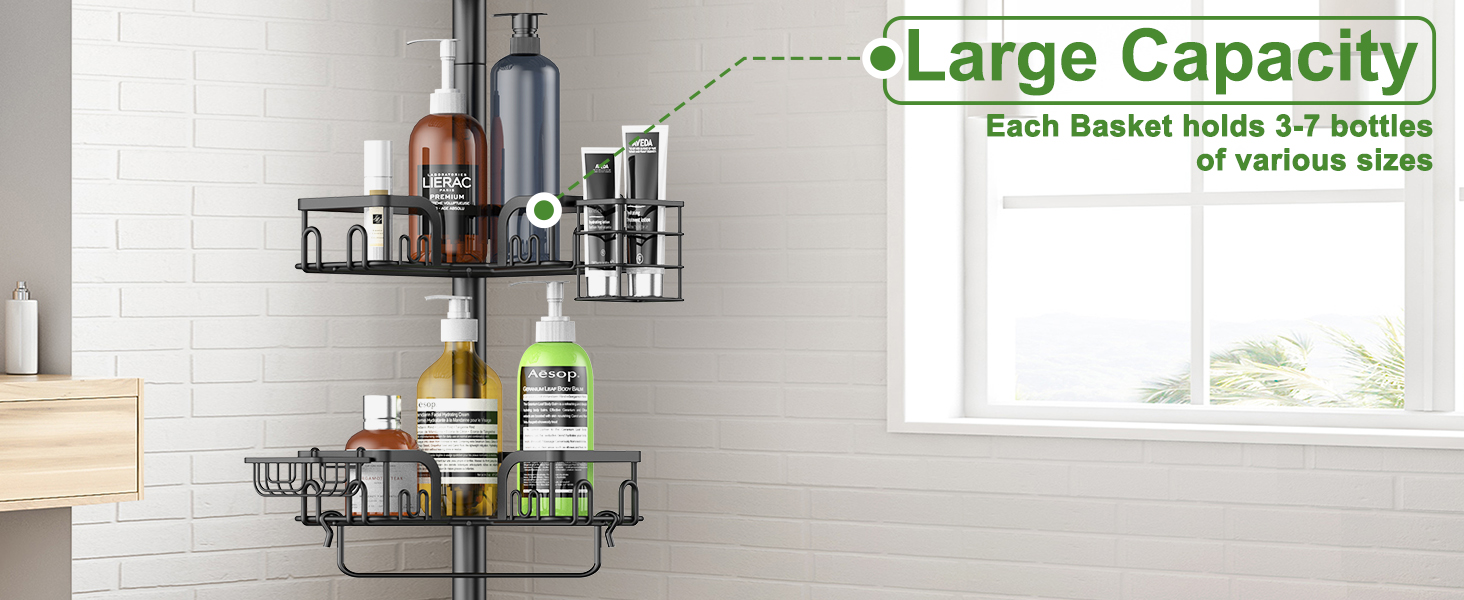 large shower organizer rack