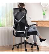 Sweetcrispy Ergonomic Office Desk Computer Chair, Comfy High Back Swivel Rolling Home Mesh Gaming...
