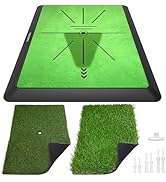 COSPORTIC Golf Hitting Mat | Golf Training Mat for Swing Path Feedback/Detection Batting | Extra ...