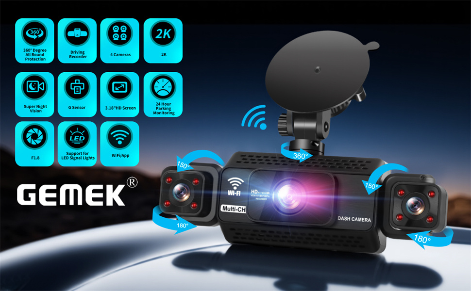 4 channel wifi 360 dash cam -15