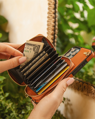 Multi-slots crossbody wallet case