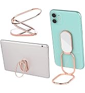 Attom Tech Double-Folding Phone Ring Holder 360° Rotation Zinc Alloy Metal Pink Finger Ring Buckl...