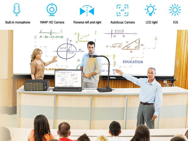 Document camera teachers classroom USB teaching web cam PC webcam light LED 1080P 1944P