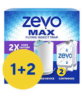 Zevo MAX Flying Insect Trap, Fly Trap Captures Houseflies, Fruit Flies, and Gnats (1 Plug-in Base...