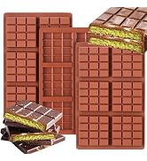 Palksky Chocolate Bar Mold Deep, 3Pcs Square Thick Chocolate Bar Mold Silicone, Stuffed Candy Bar...