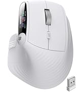 Transformers Vertical Ergonomic Mouse with LED Screen &amp; Knob Control, 3-Device Connectivity (2.4G...