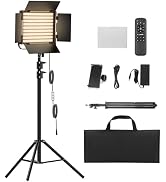 RGB Photography Video Lighting Kit, 50W Bi-Color Energy-Saving LED Video Studio Lights with 2300k...