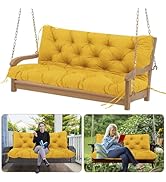 KGOSAUO Porch Swing Cushions Waterproof Outdoor Swing Cushions 2-3 Seater Thicken 5