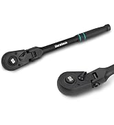 DURATECH 1/2-Inch Flex-Head Ratchet, 90-Tooth Quick-Release Ratchet Wrench | Socket Wrench with 1...
