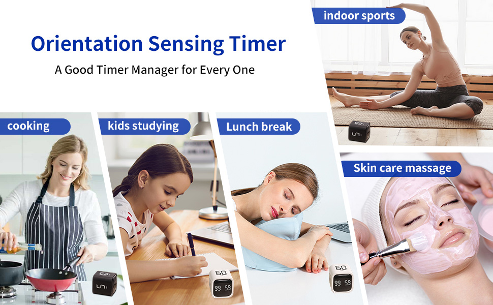 A Good Timer Manager for Every One:cooking,kids studying,lunch break,sports indoor,skin care