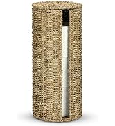 Graciadeco Stand Toilet Paper Storage with Lid Spare Extra 3 Rolls of Toilet Tissue Holder Free S...