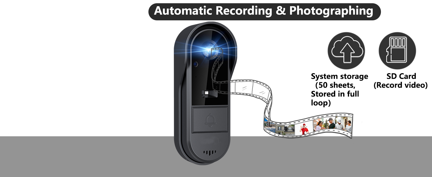 timbre con camara para puerta inalambrico video doorbell wireless no subscription intercom