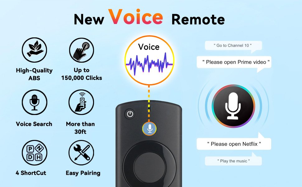 Replacement for Insignia Toshiba Smart TV Remote
