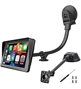 Suction Cup Mount for Carplay Screen with Scrwes, 11.8” Long Arm 360° Adjustable Aluminum Alloy A...