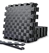 Gym Flooring Puzzle Exercise Mats: Sportneer 1/2" Thick 12" x 12" Interlocking Floor Mats EVA Foa...