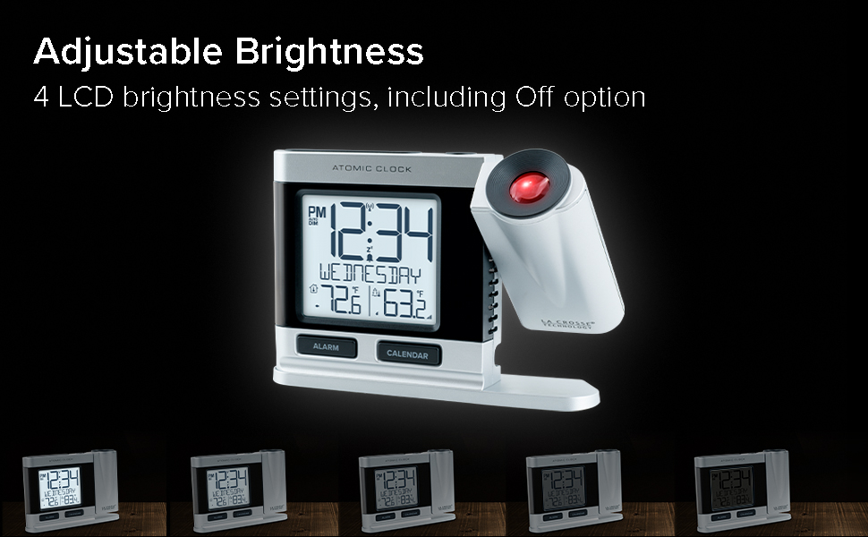 Lacrosse, la crosse, 616-12667, projection, atomic, self-set, alarm clock, time, digital, temp