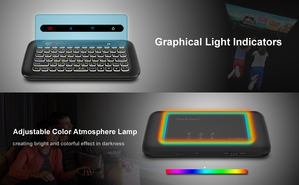 Dupad Story H20 2.4GHz Mini Wireless Keyboard with Remote Mouse Combo