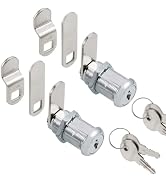 Cabinet Locks with Keys, 1-1/8 Inch (30mm) Cam Locks Cylinder Locks Keyed Alike, RV Locks for Cab...