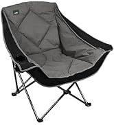 Northroad Oversized Foldable Camping Chair, Outdoor Padded Lawn Chair w/Cup Holder,Carry Bag for ...