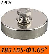 MUTUACTOR Neodymium Pot Magnets,150lbs Anti-Broken Rare Earth Strong Magnet 1/4-20 Female Thread,...