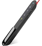 DinoFire Wireless Presenter, Hyperlink Volume Control Presentation Clicker RF 2.4GHz USB PowerPoi...