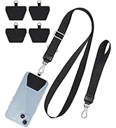 SHANSHUI Phone Lanyard, 4X Durable Pads, Adjustable Cell Phone Lanyard Premium Nylon Crossbody La...
