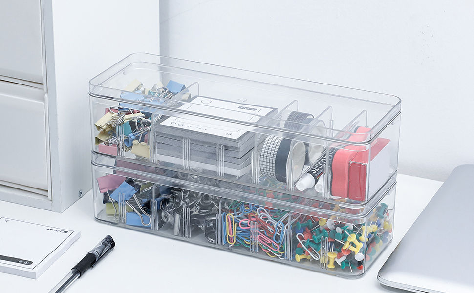 adjustable storage box for home office supplies