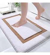 OLANLY Bathroom Rugs Mat 32x20, Extra Soft Absorbent Microfiber Bath Rugs, Rubber Backing, Quick ...