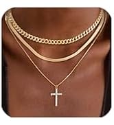 Layered Gold Silver Necklace for Women Non Tarnish,Dainty Choker Statement Chunky Necklace Stack ...