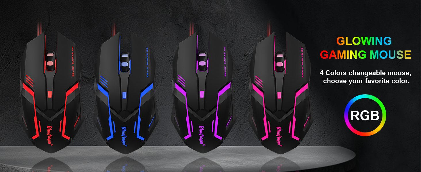 backlit keyboard and mouse