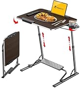 FoldWise Upgraded Folding TV Tray Table - Extra Large &amp; Sturdy Laptop Table for Couch, Height &amp; A...