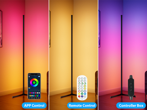 RGB LED Corner Lamp with Remote Control