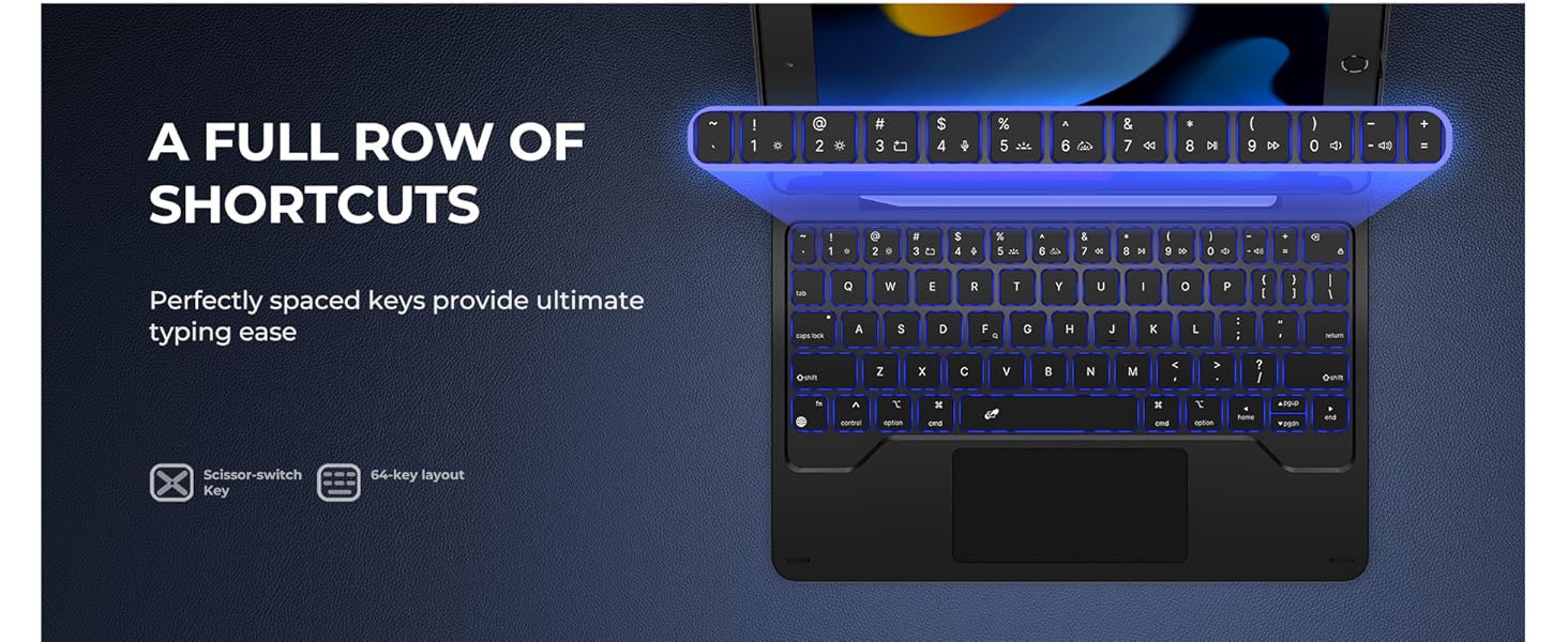 keyboard case for iPad 9th/8th/7th