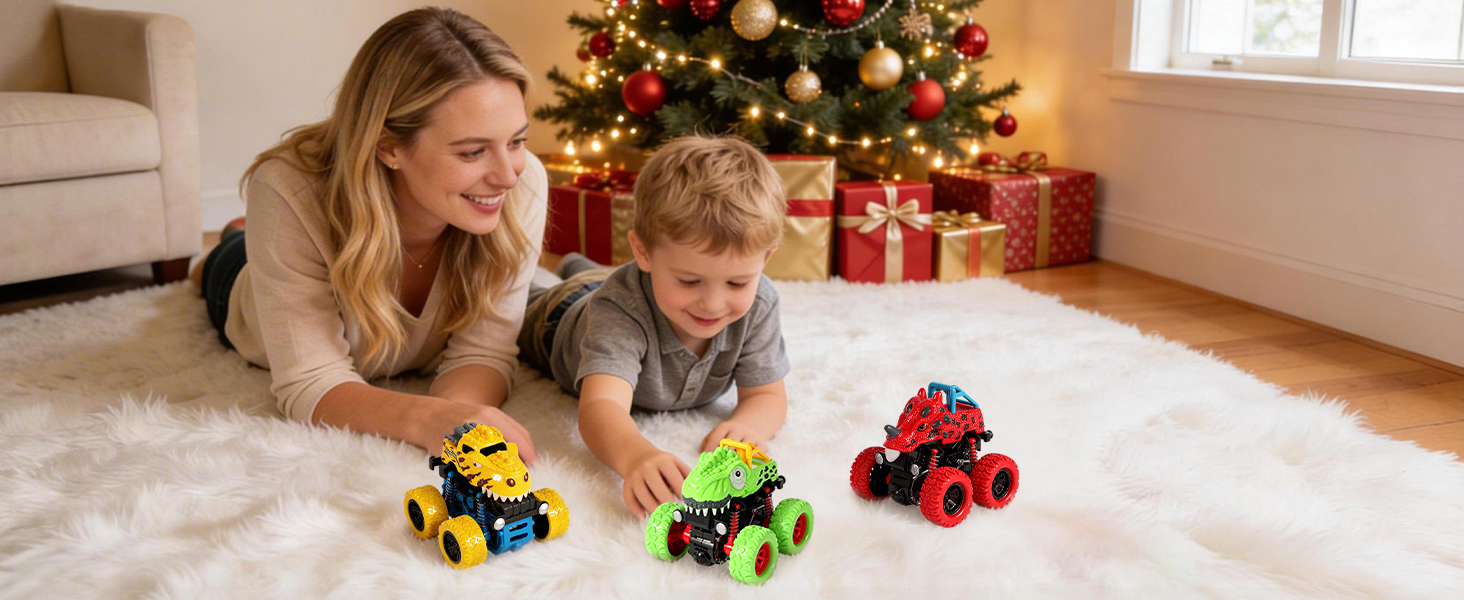 3 Pack Dinosaur Monster Truck Toys