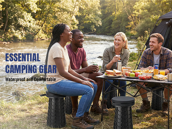 Portable Folding Stool for Adults Heavy Duty Camping Stools for Outdoor Camping Travel Hiking