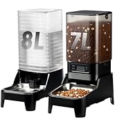 Marchul 7L Automatic Dog Feeder Large Breed and 8L Automatic Gravity Pet Water Dispenser with Pat...